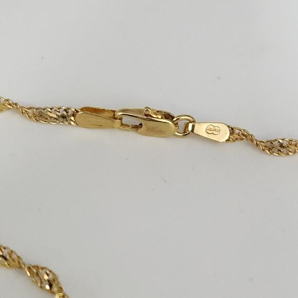 14k Yellow Gold Rope Chain Necklace 18" - Picture 5 of 13